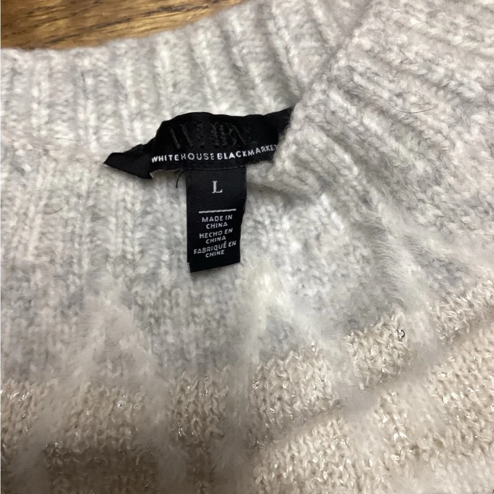White House Black Market Neutrals  cable knit sweater.